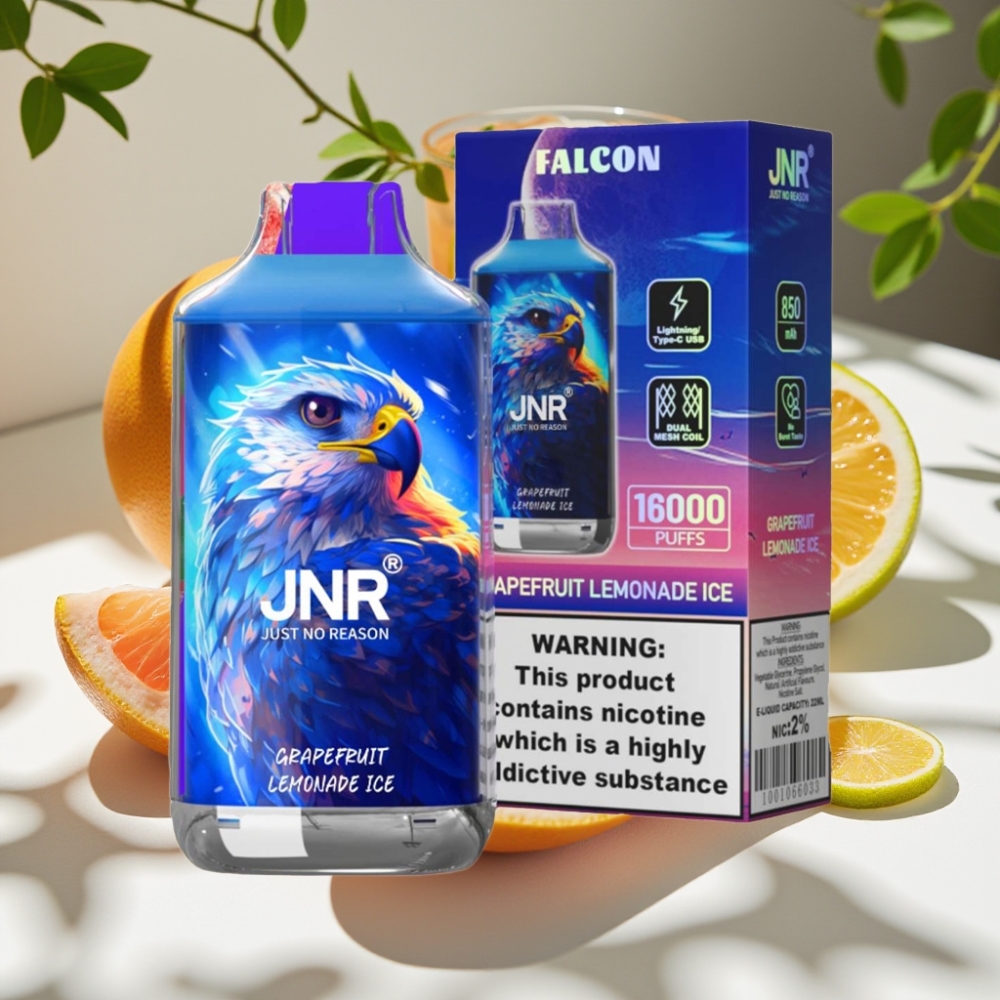 JNR Falcon 16000 Puffs Dual Mesh 22ml Disposable Vape Grapefruit Lemonade Ice