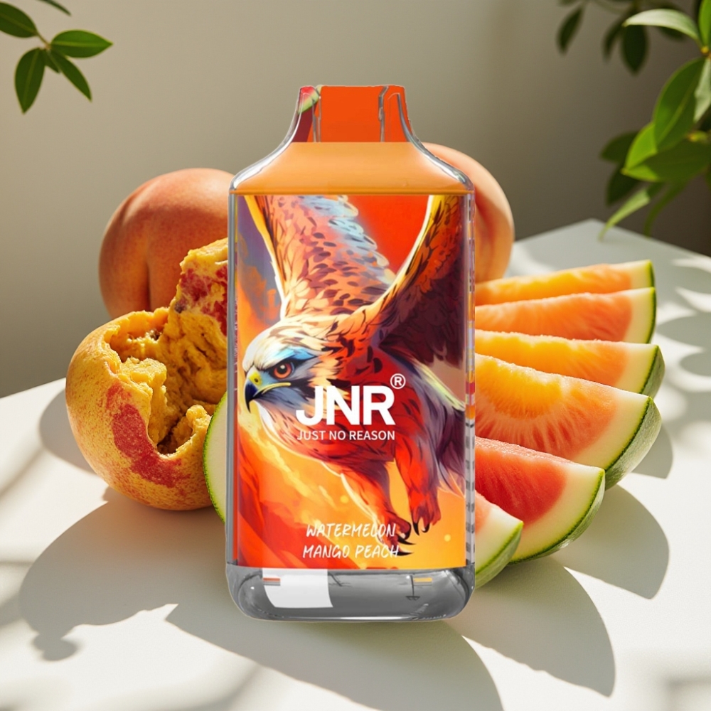 JNR Falcon 16000 Puffs Dual Mesh 22ml Type C Disposable Vape Watermelon Mango Peach