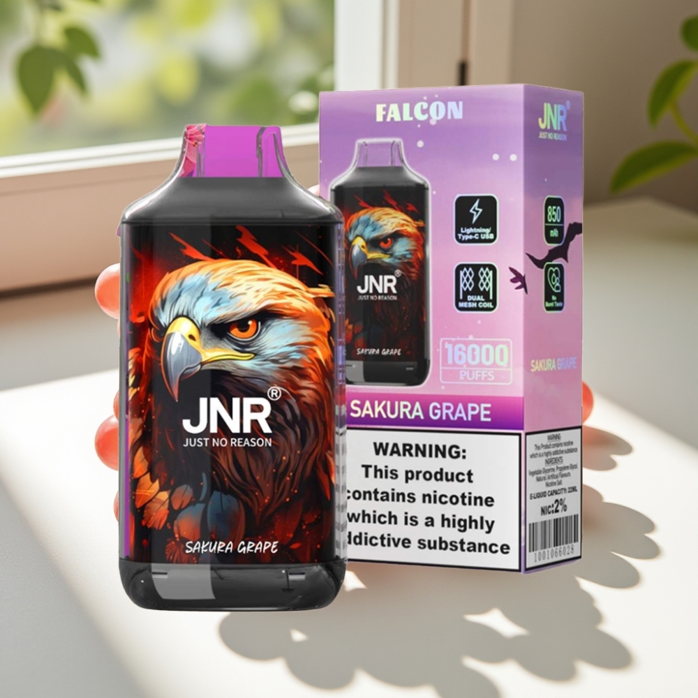 JNR Falcon 16000 Puffs Dual Mesh 22ml Type C Sakura Grape