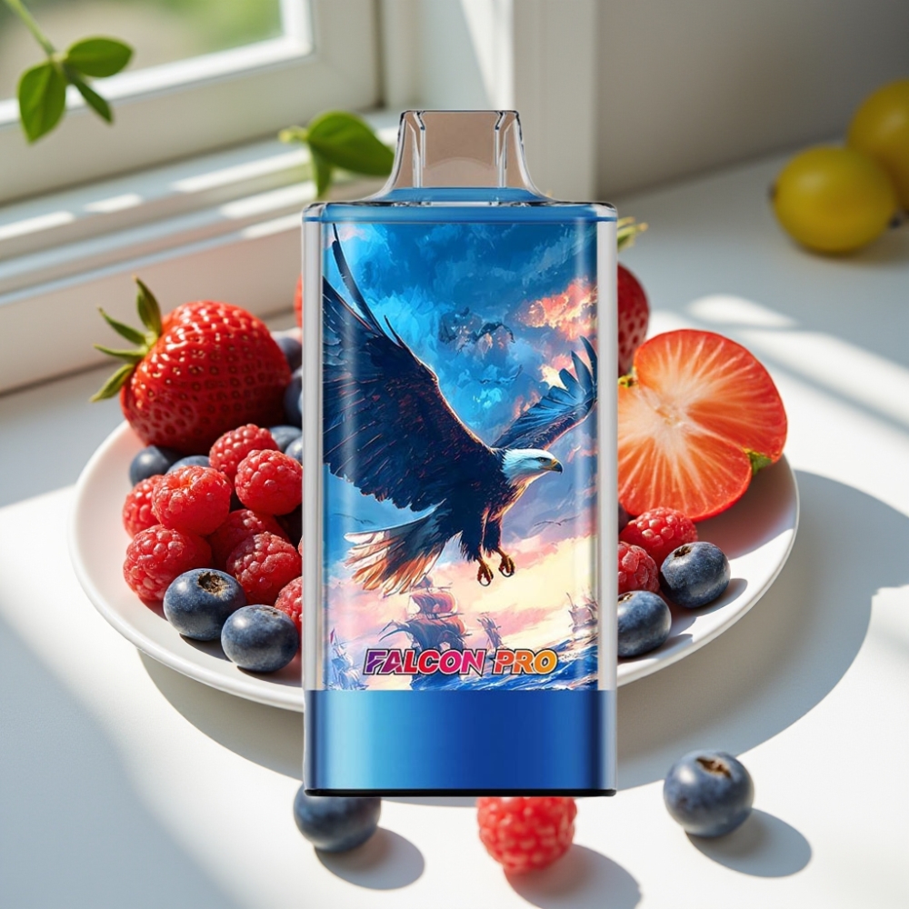 JNR Falcon Pro 28000 Disposable Vape - 30ml, 950mAh, Dual Mesh, Blue Razz Cherry