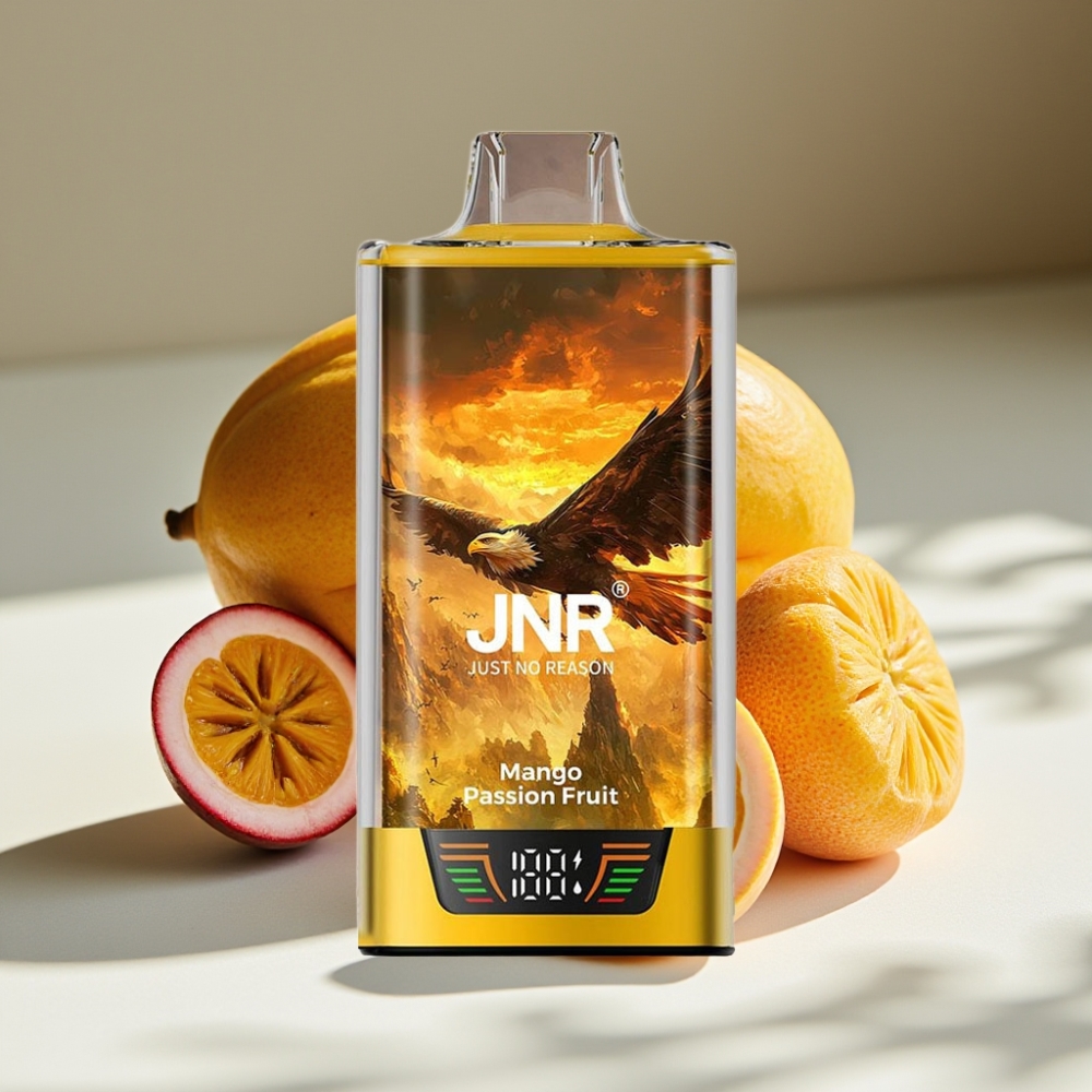 JNR Falcon Pro 28000 Disposable Vape – 30ml, 950mAh, Dual Mesh, Mango Passion Fruit