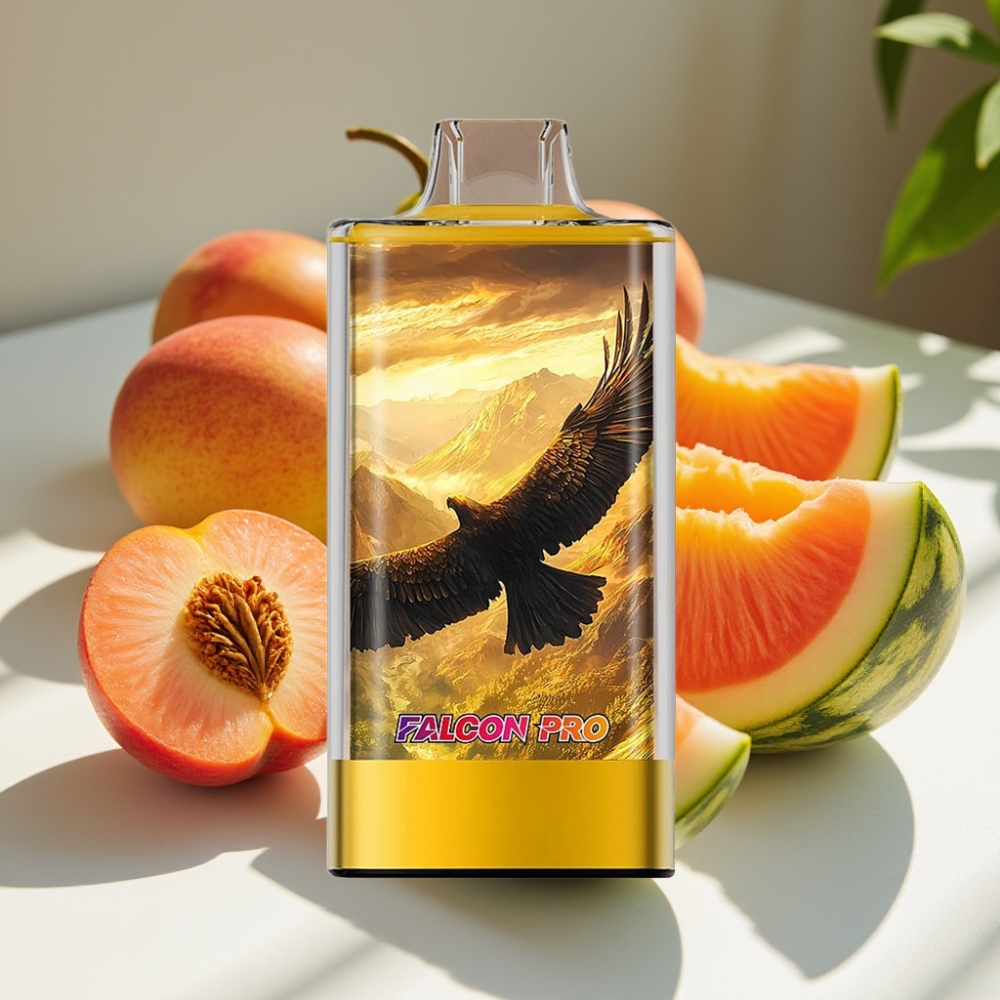 JNR Falcon Pro 28000 Disposable Vape – 30ml, 950mAh, Dual Mesh, Peach Mango Watermelon