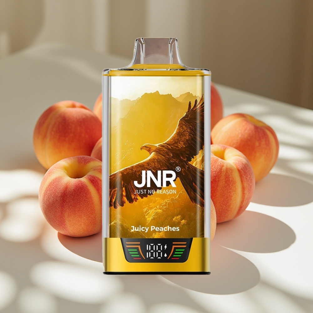 JNR Falcon Pro 28000 Disposable Vape – 30ml Juicy Peaches, 950mAh, Dual Mesh Coil