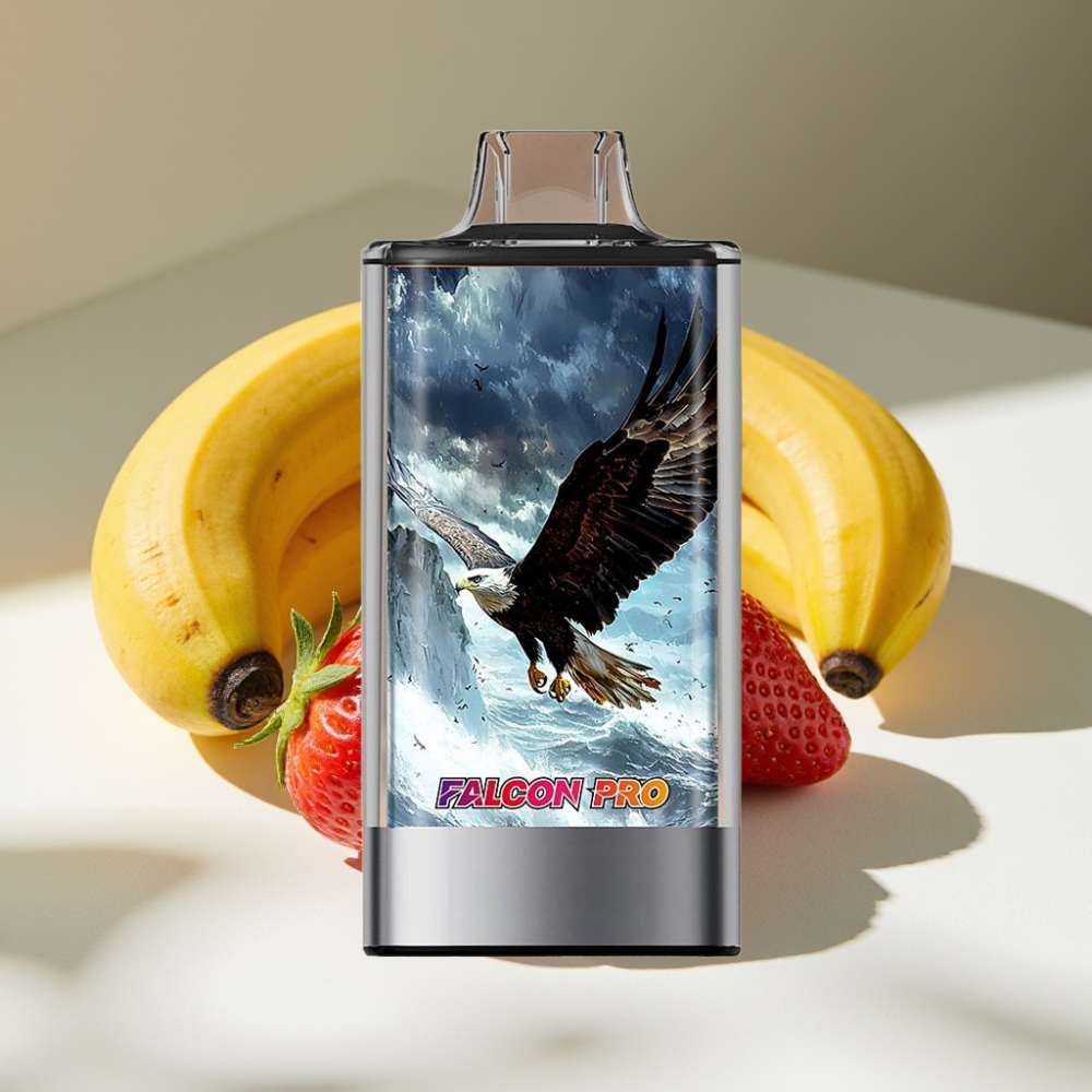 JNR Falcon Pro 28000 Disposable Vape – 30ml Strawberry Banana, 950mAh, Dual Mesh, USB-C