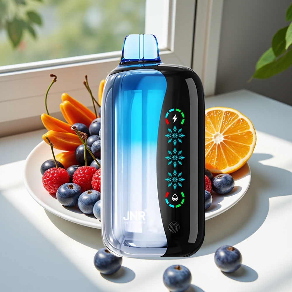 JNR Flex Ice 21000 Puffs Adjustable Airflow Dual Mesh Disposable Vape Blue Cherry Explosion