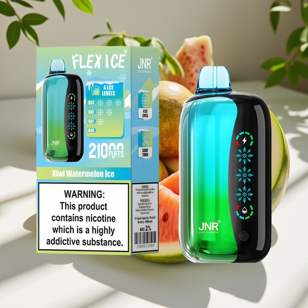 JNR Flex Ice 21000 Puffs Touch Screen Adjustable Airflow Disposable Vape Kiwi Watermelon Ice