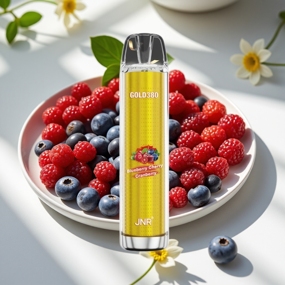 JNR Glod380 6000 Puffs Mesh Disposable Vape Blueberry Cherry Cranberry