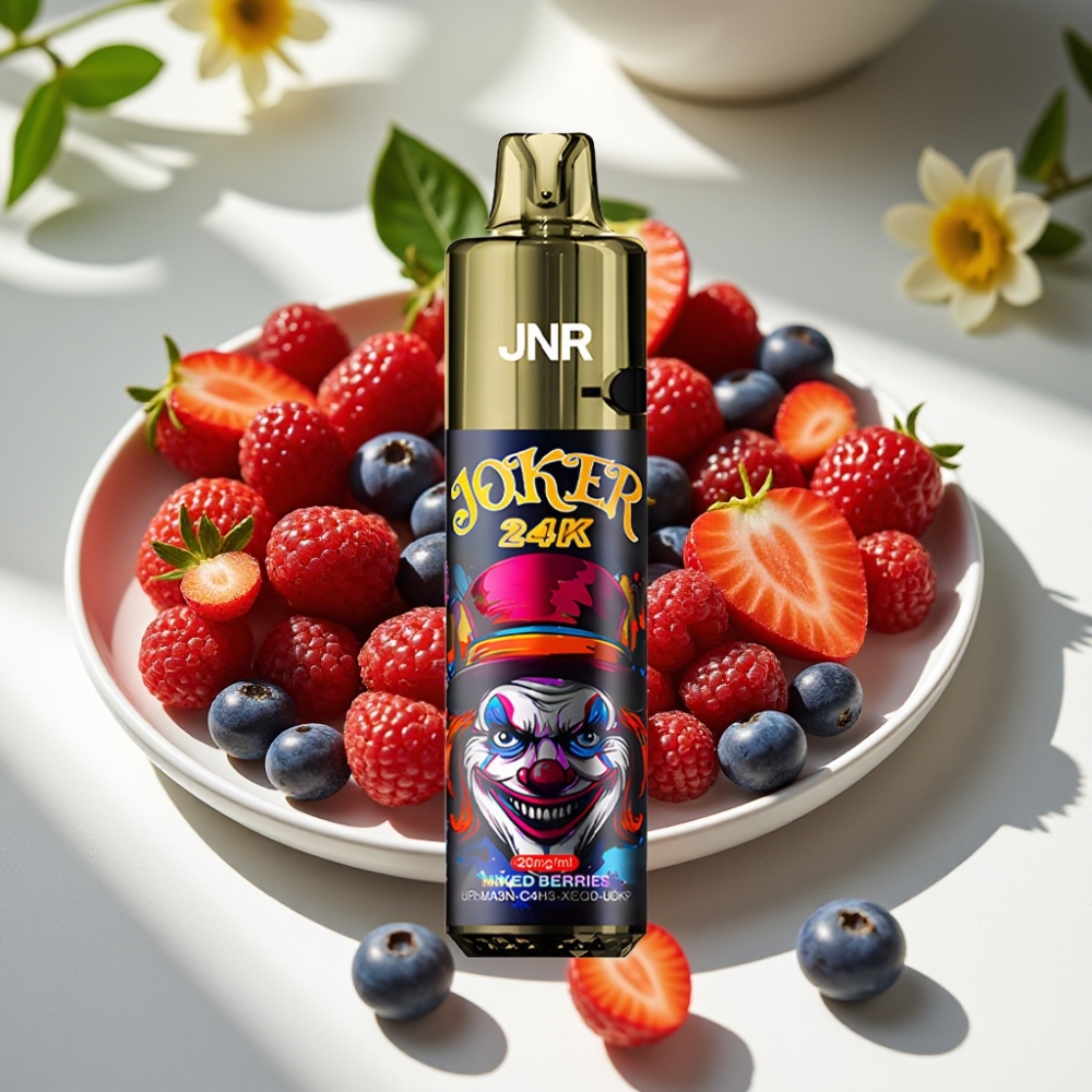 JNR Joker 24K Puffs Refillable Disposable Vape with 800mAh Battery & Type-C Charging - Mixed Berries