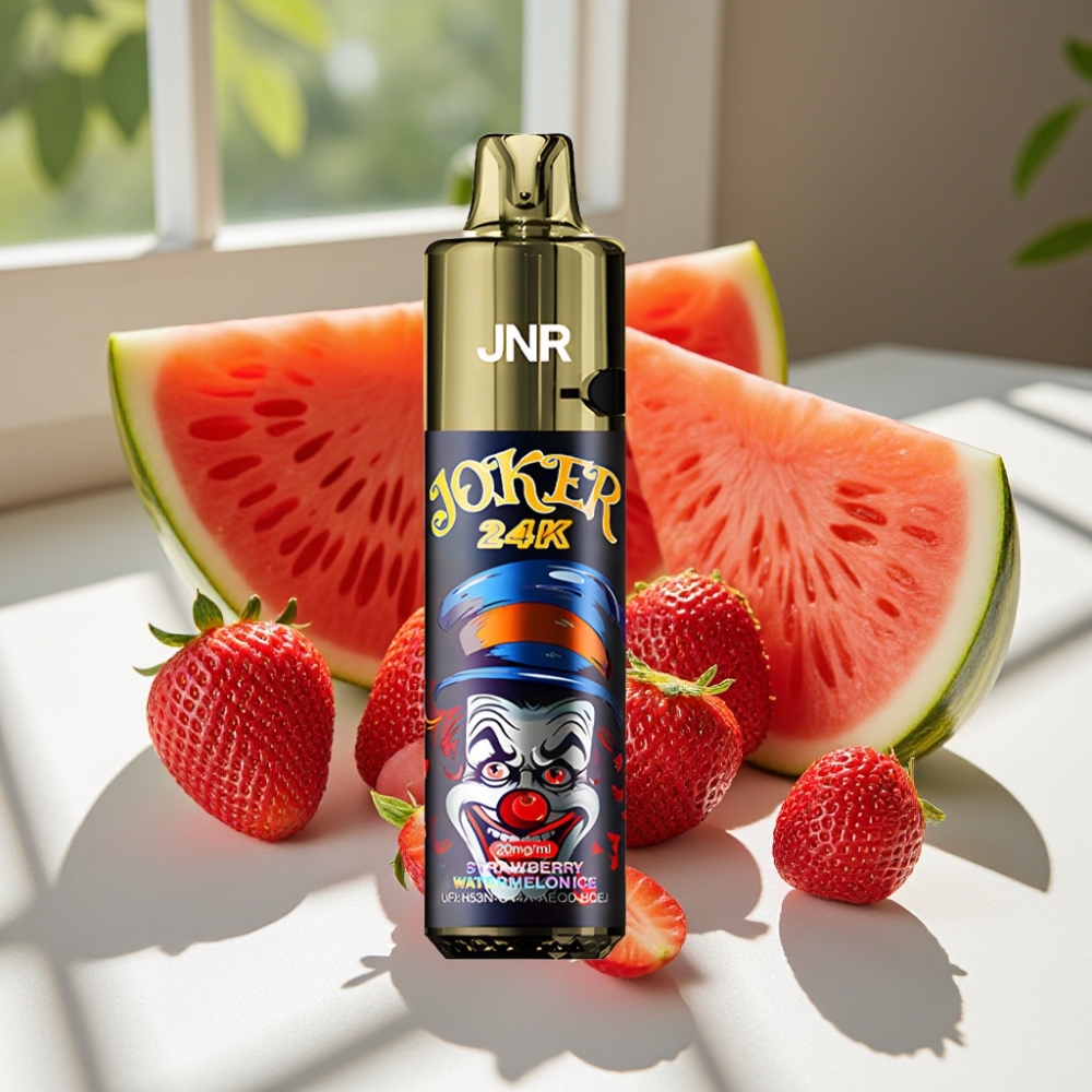 JNR Joker 24K Puffs Refillable Disposable Vape with 800mAh Battery & Type-C Charging - Strawberry Watermelon Ice
