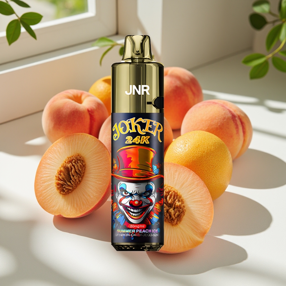 JNR Joker 24K Puffs Refillable Disposable Vape with 800mAh & Type-C - Summer Peach Ice