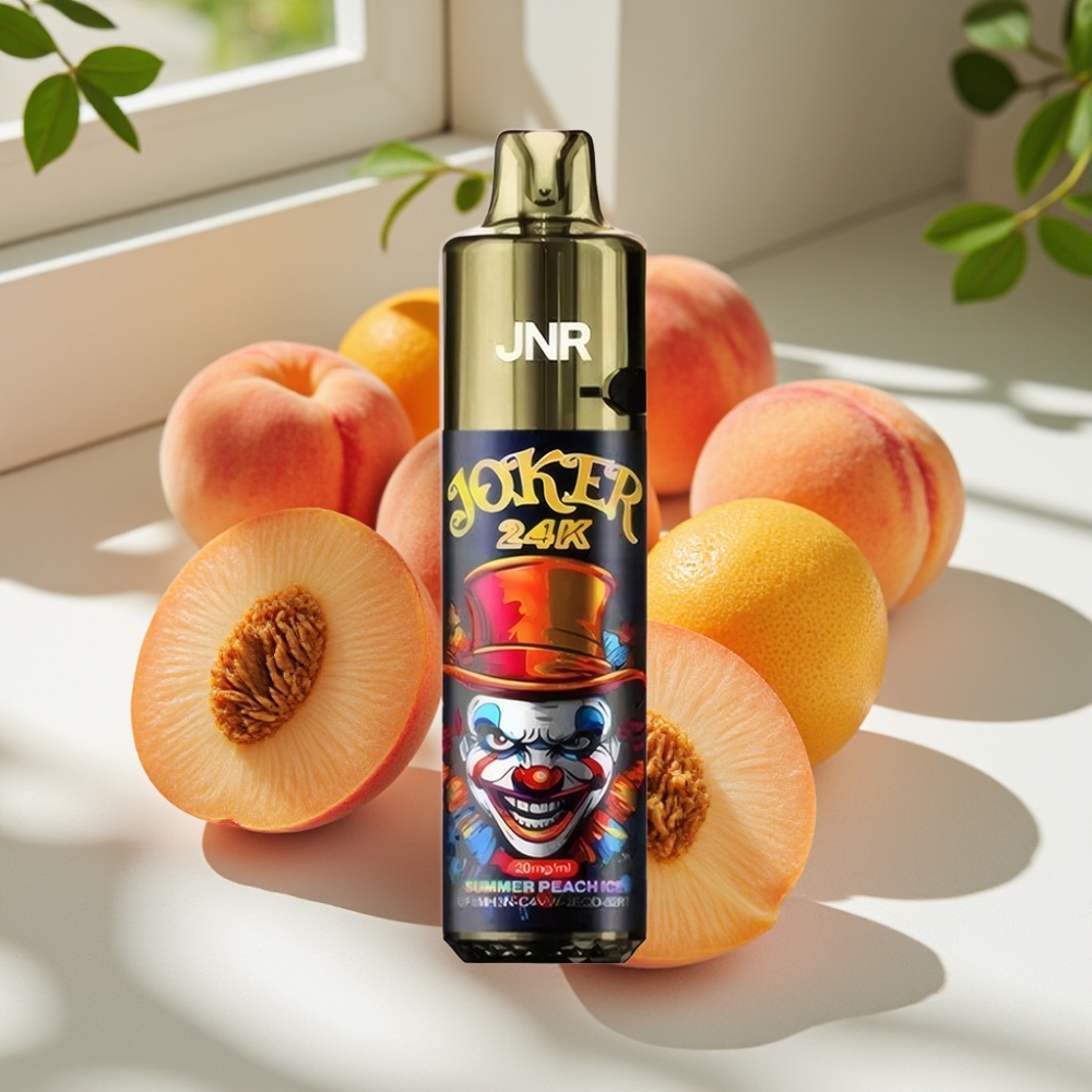 JNR Joker 24K Puffs Refillable Disposable Vape with 800mAh & Type-C - Summer Peach Ice
