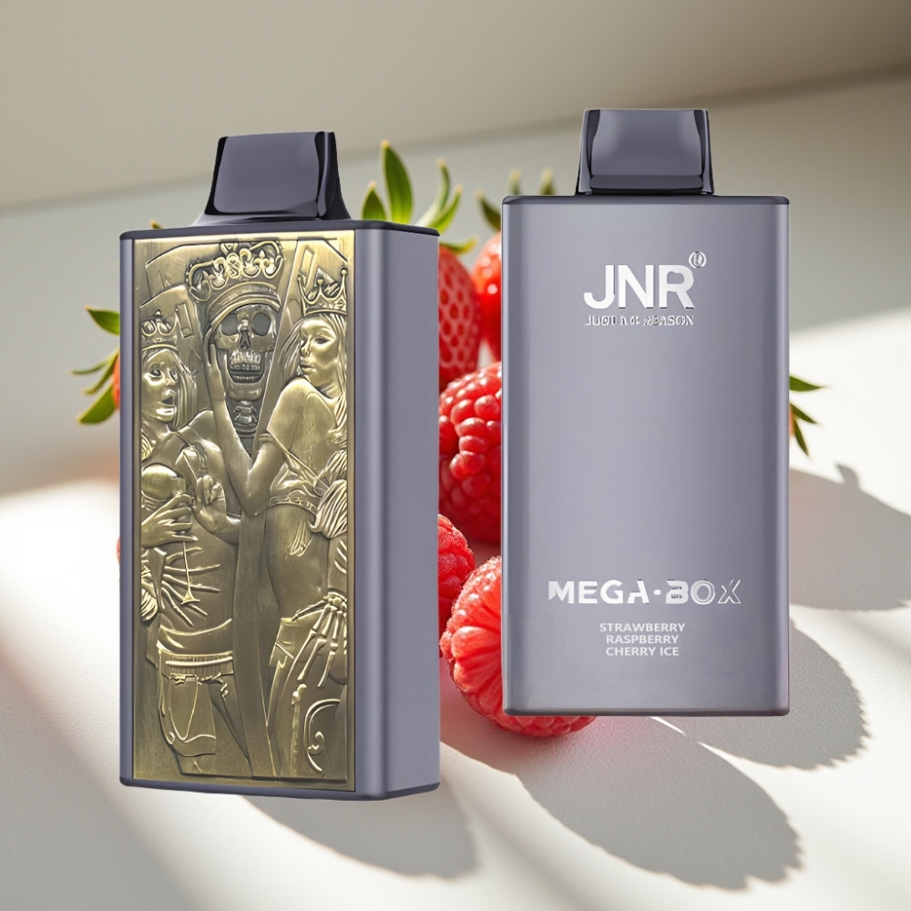 JNR Mega Box 25000 Puffs 30ml Dual Mesh Disposable Vape Strawberry Raspberry Cherry Ice