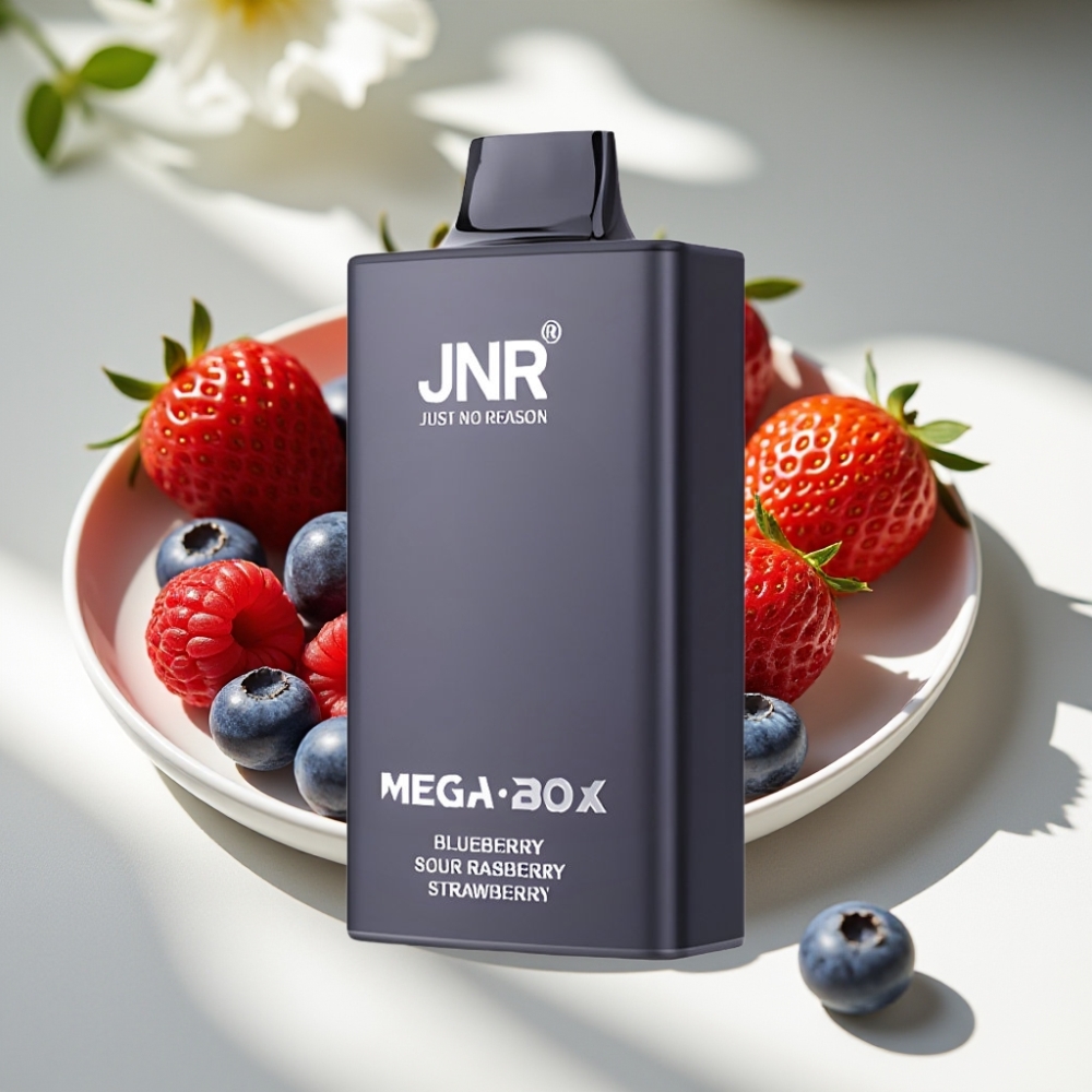 JNR Mega Box 25000 Puffs Dual Mesh Disposable Vape Blueberry Sour Raspberry Strawberry