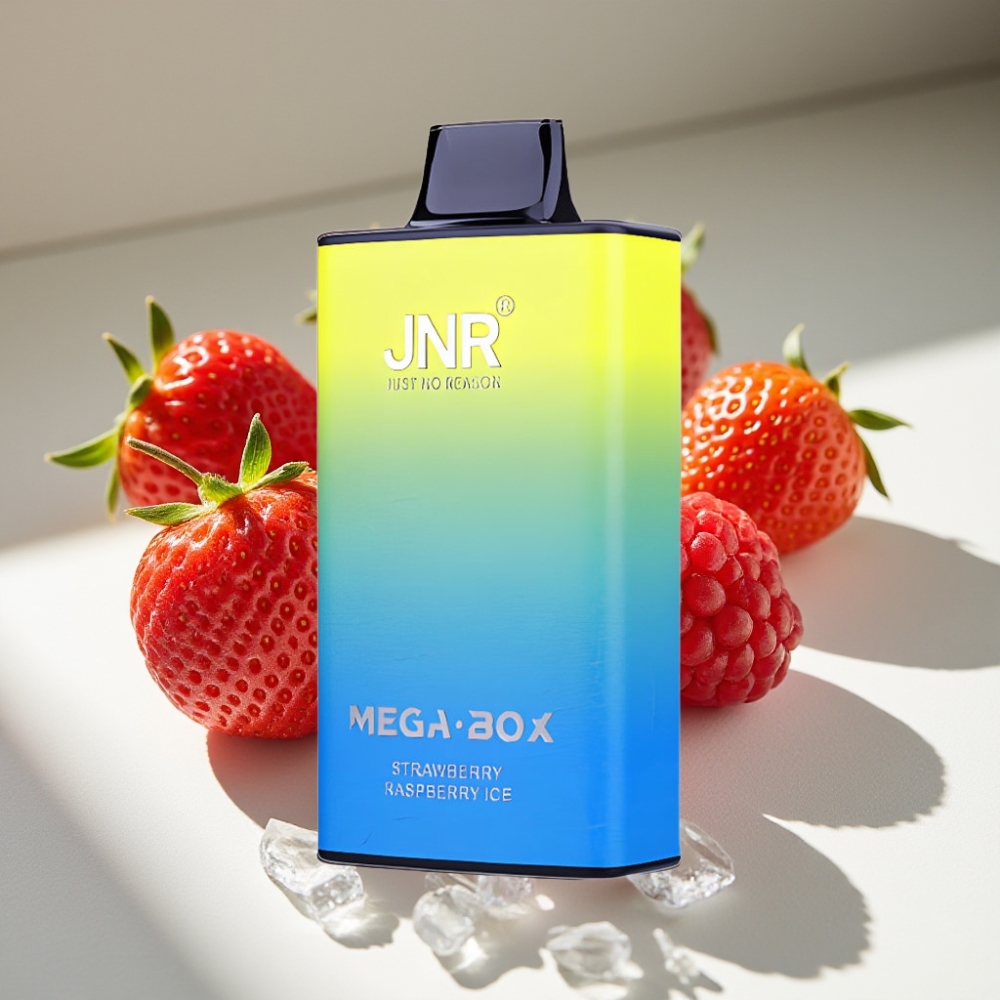JNR Mega Box 25000 Puffs Dual Mesh Disposable Vape Strawberry Raspberry Ice