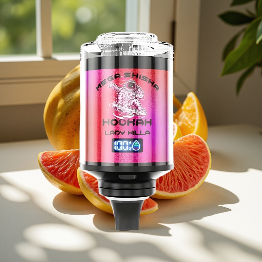 JNR Mega Shisha Hookah 100K Desktop Compatible with 60ml e-Liquid & 2200mAh Battery