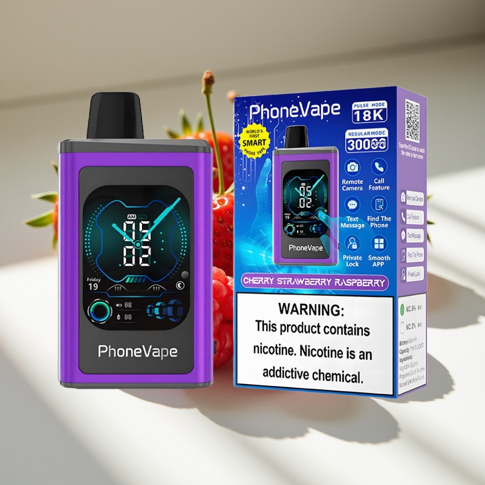 JNR PhoneVape 30000 Turbo Rechargeable Disposable Vape with App Control & Adjustable Airflow