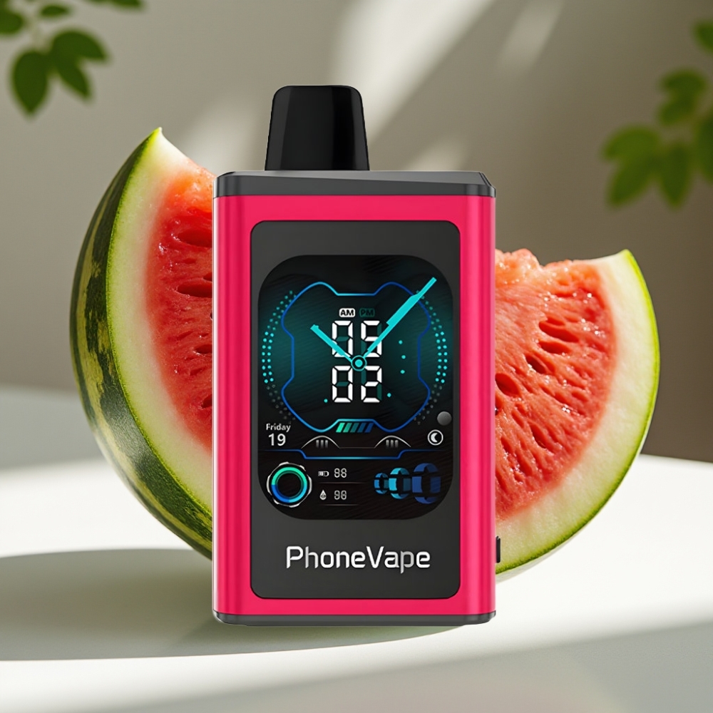 JNR PhoneVape 30000 Turbo Rechargeable Disposable Vape with App Control Watermelon Ice