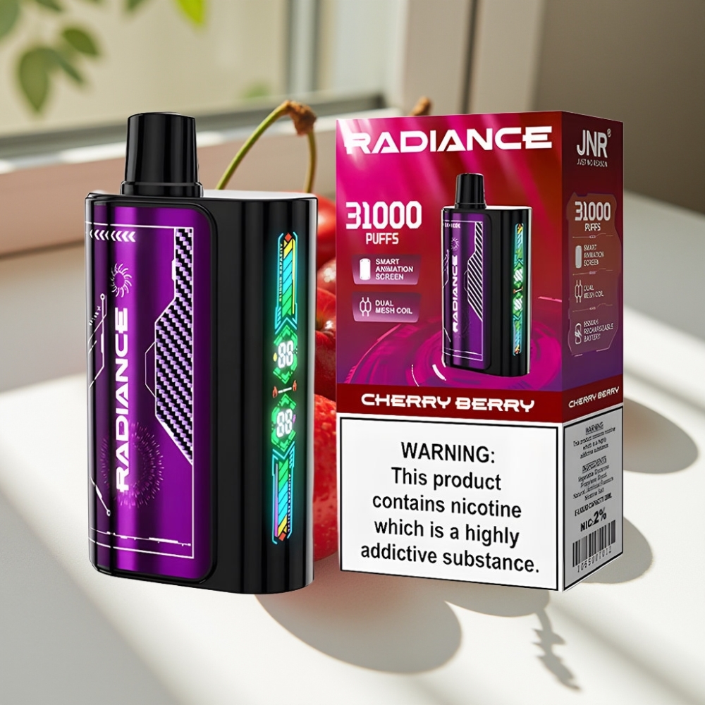 JNR Radiance 31000 Puffs 28ml Dual Mesh Cherry Berry Disposable Vape