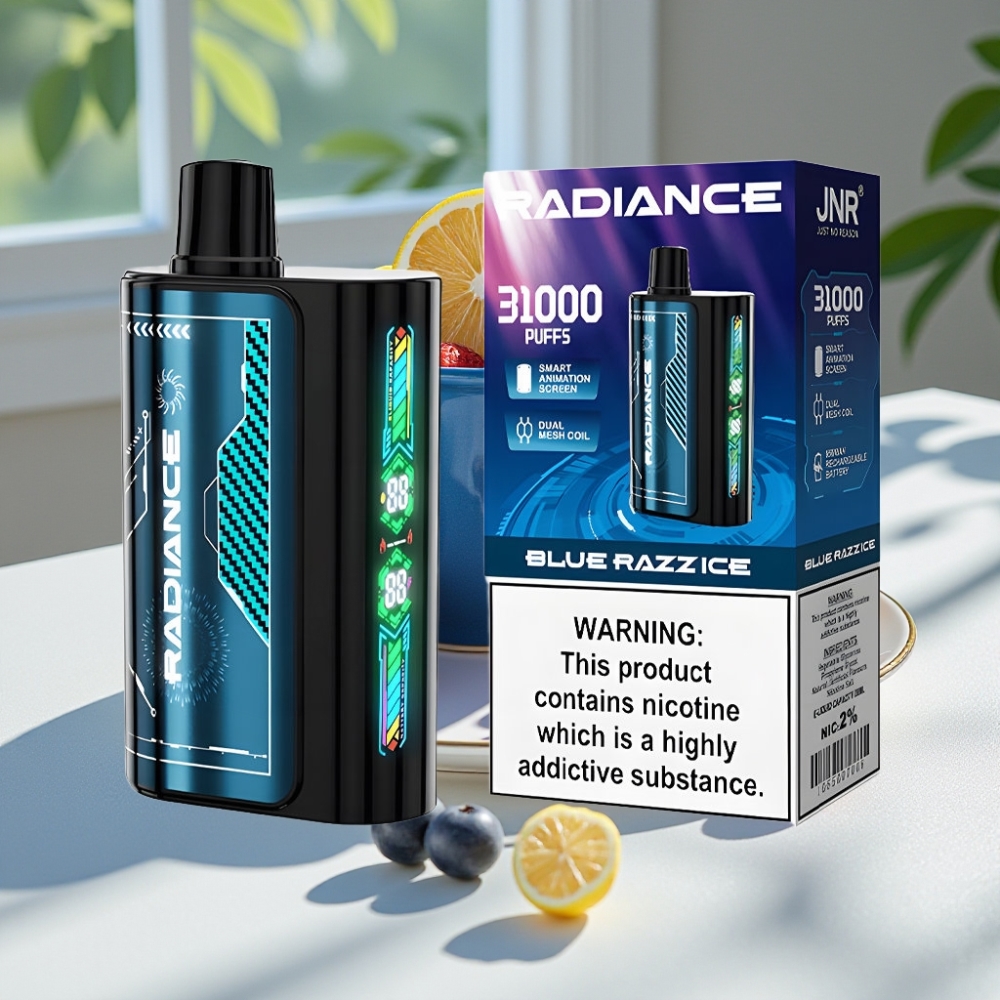 JNR Radiance 31000 Puffs Dual Mesh Rechargeable Disposable Vape BLUE RAZZ ICE