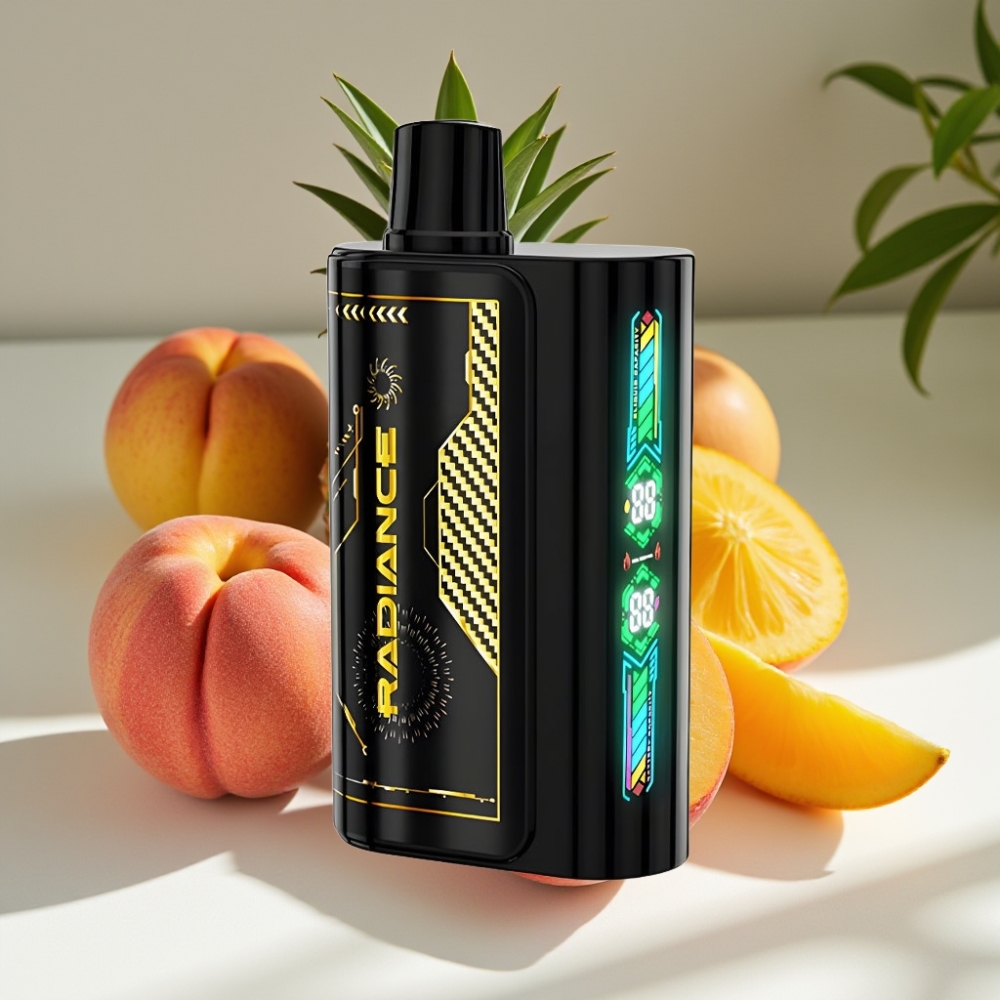 JNR Radiance 31000 Puffs Peach Mango Pineapple Disposable Vape with Dual Mesh Coil & Smart Animation Screen