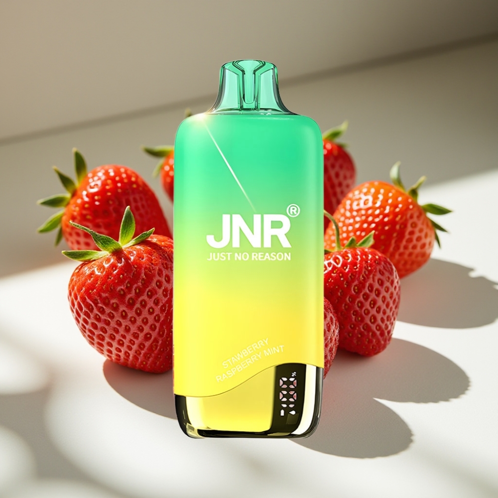 JNR Rainbow 10500 Puffs 18ml Mesh Disposable Vape Strawberry Peachmint
