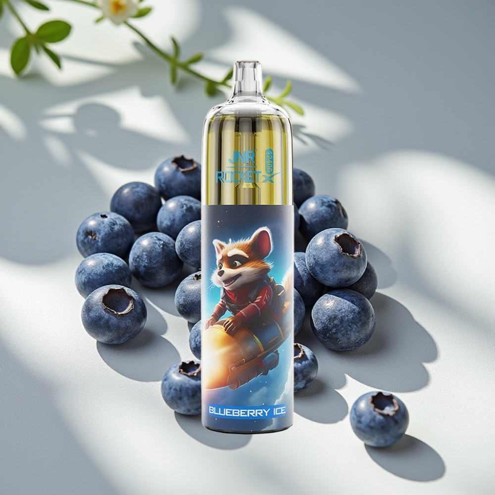 JNR Rocket-X 12400 Puffs Adjustable Airflow RGB Disposable Vape Blueberry Ice