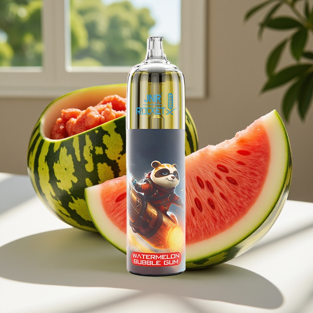 JNR Rocket-X 12400 Puffs Adjustable Airflow RGB Disposable Vape Watermelon Bubble Gum