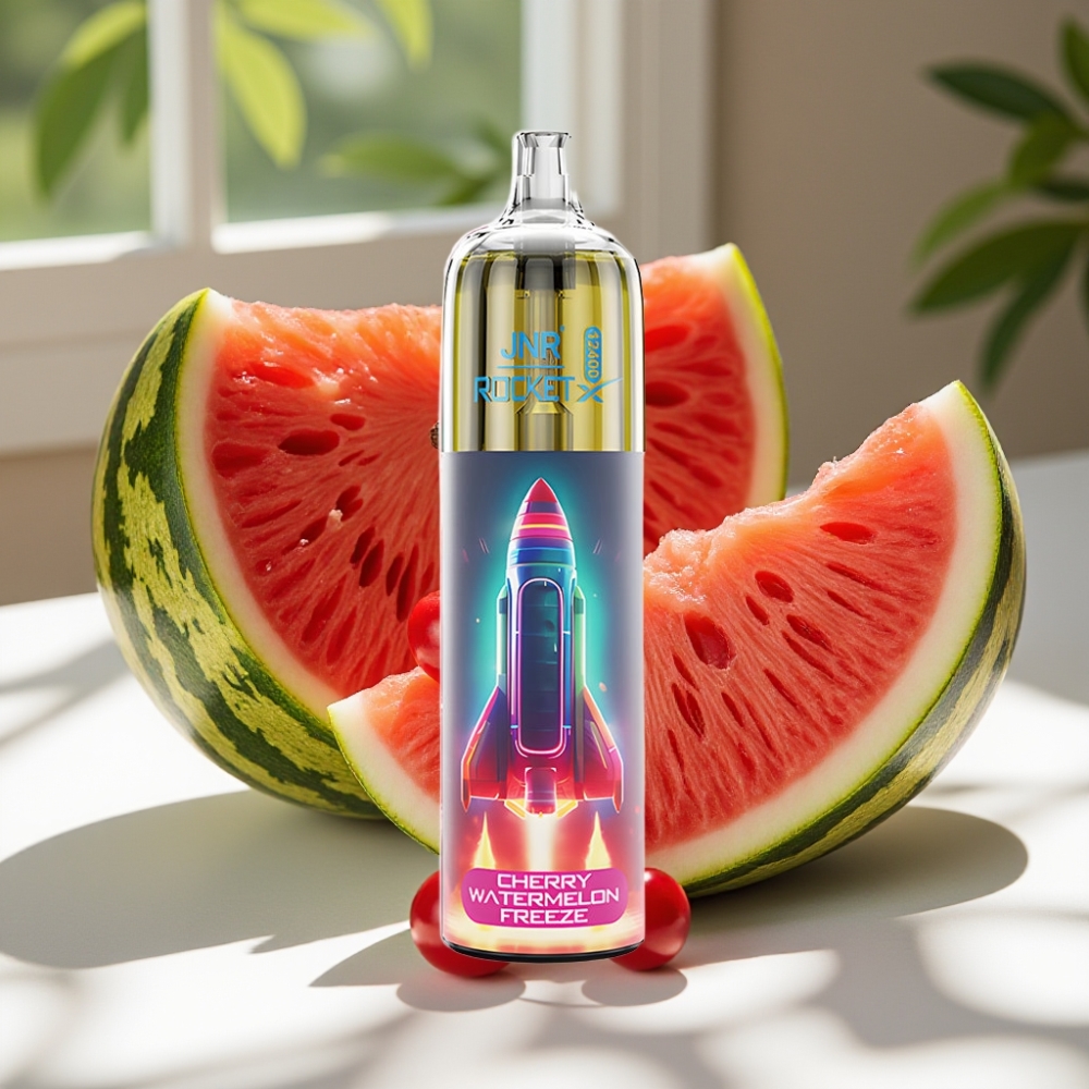 JNR Rocket-X 12400 Puffs RGB Adjustable Airflow Disposable Vape Cherry Watermelon Freeze
