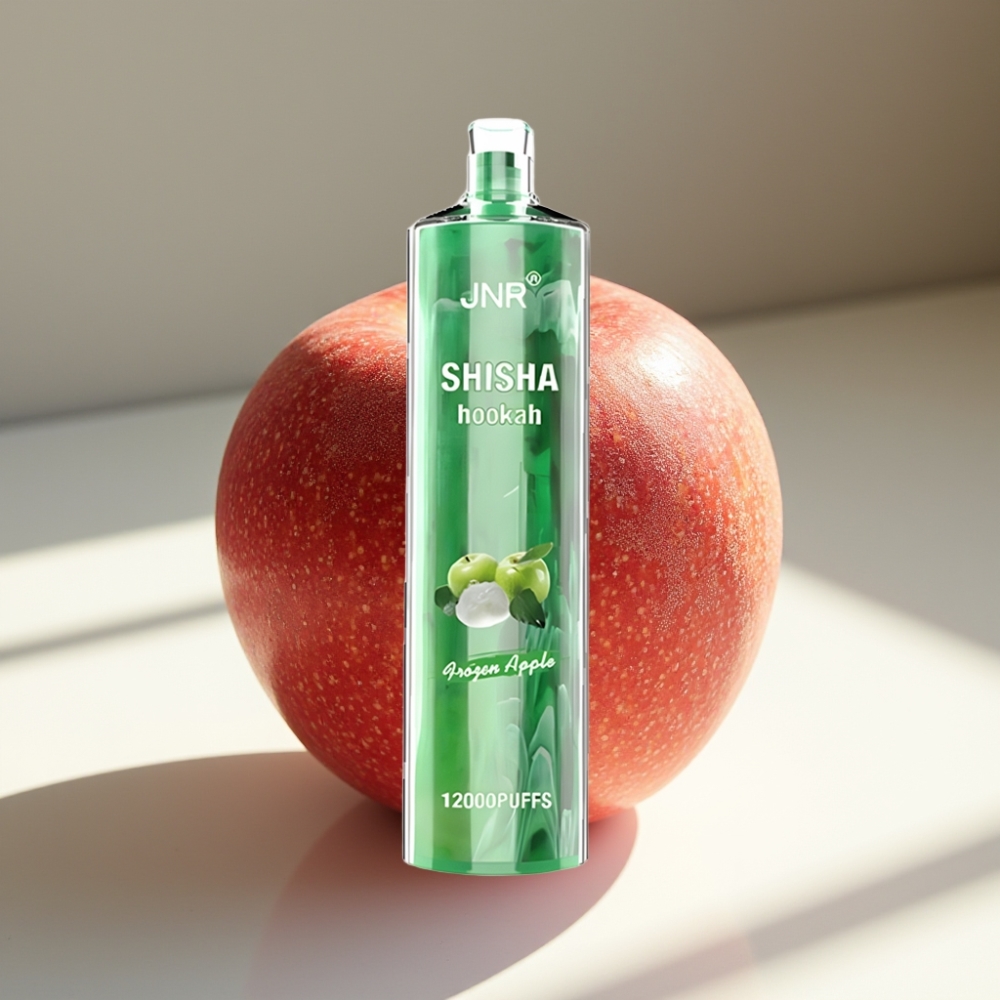 JNR Shisha Hookah 12000 Puffs Disposable Vape – Frozen Apple, 24ml, 0.6 Ohm Mesh Coil, Type-C