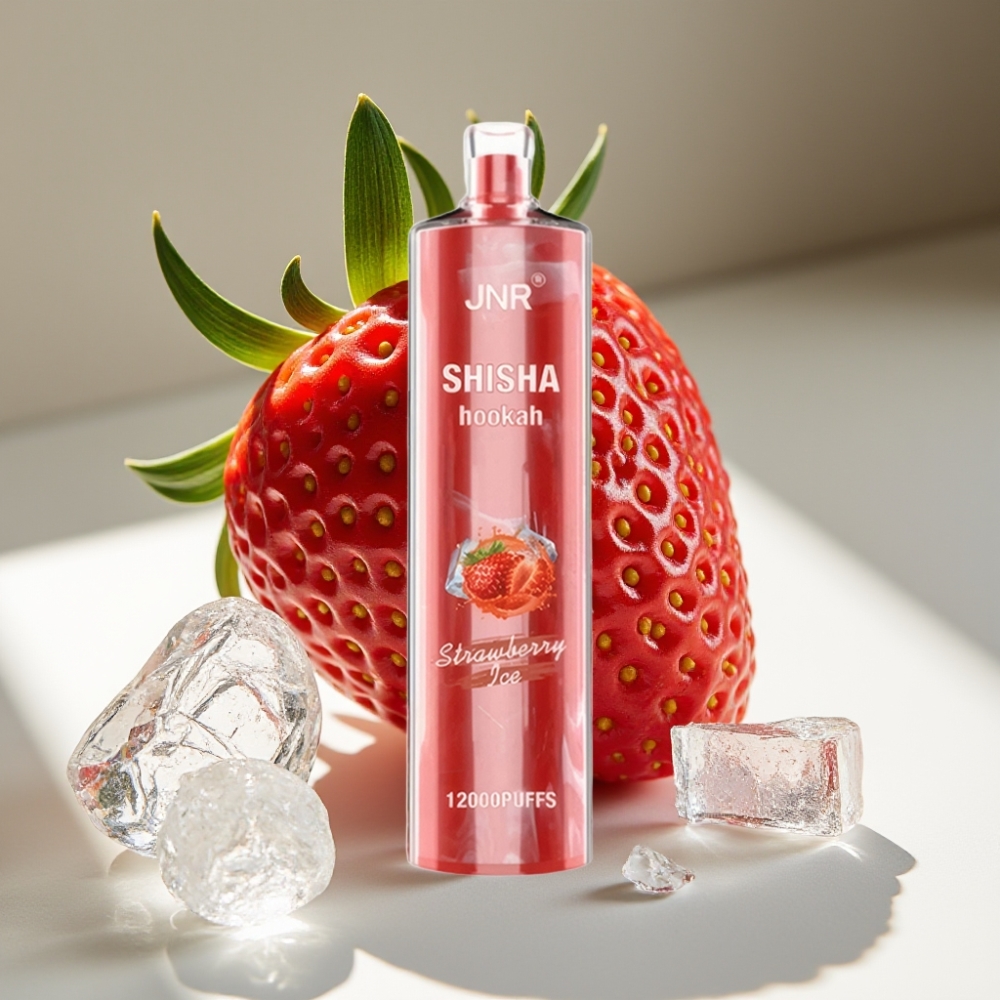 JNR Shisha Hookah 12000 Puffs Disposable Vape Strawberry Ice with 750mAh Battery & 24ml E-Liquid