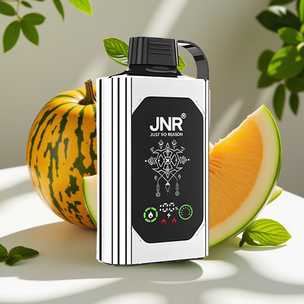 JNR Shisha Hookah Box 20500 Puffs Disposable Vape with HD Display, Dual Mesh Coil & Type-C Charging - Double Melon Mint