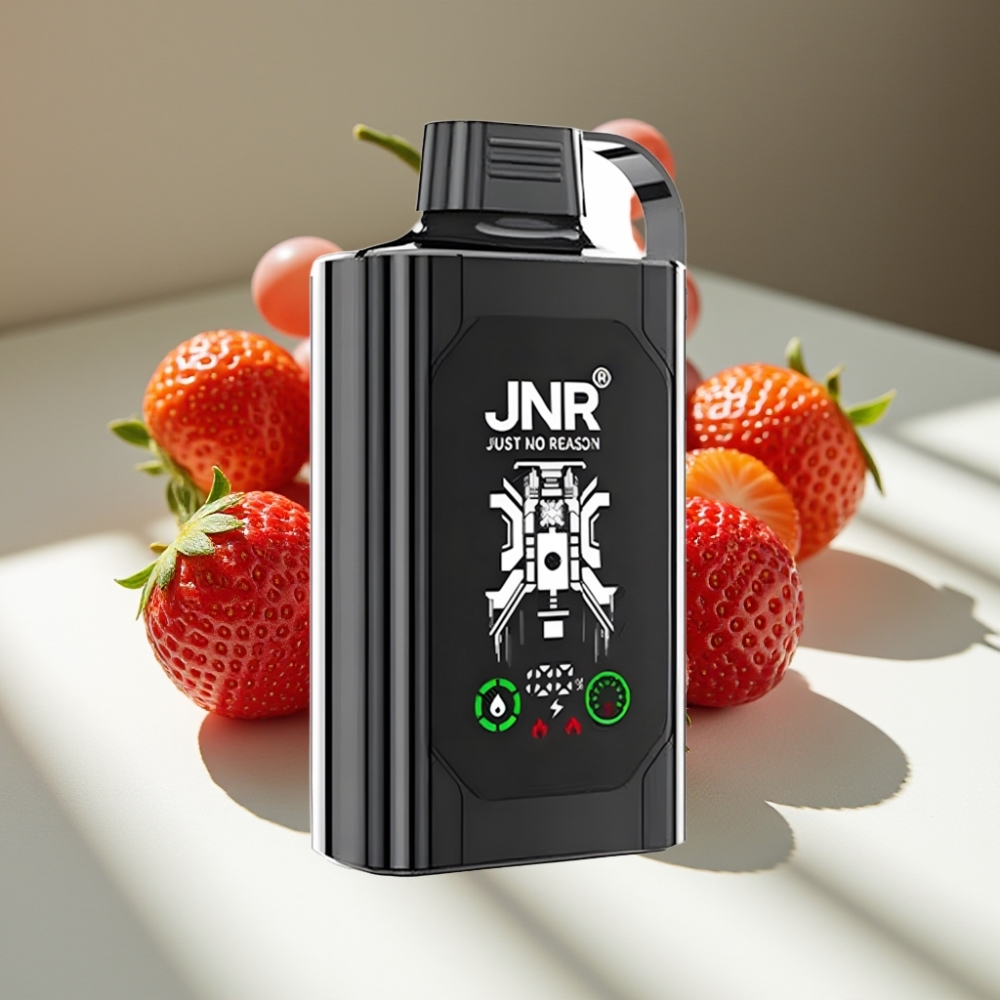 JNR Shisha Hookah Box 20500 Puffs Disposable Vape with HD Display, Dual Mesh Coil & Type-C Quick Charge - Strawberry Grape