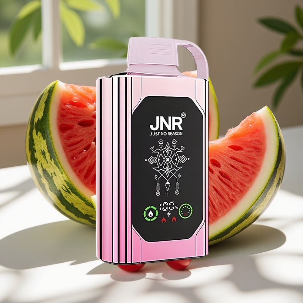 JNR Shisha Hookah Box 20500 Puffs HD Display Dual Mesh Coil 25ml Cherry Watermelon Freeze Disposable Vape