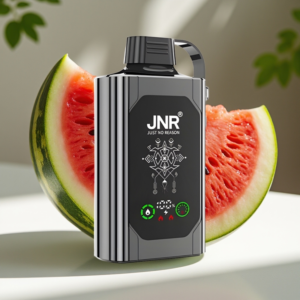 JNR Shisha Hookah Box 20500 Puffs HD Display Dual Mesh Coil 25ml Disposable Vape Watermelon Ice