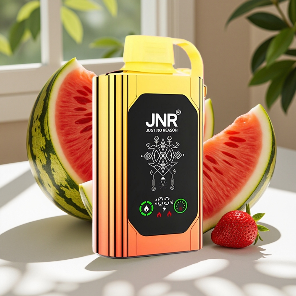 JNR Shisha Hookah Box 20500 Puffs HD Display Dual Mesh Coil Disposable Vape Watermelon Strawberry Bubblegum