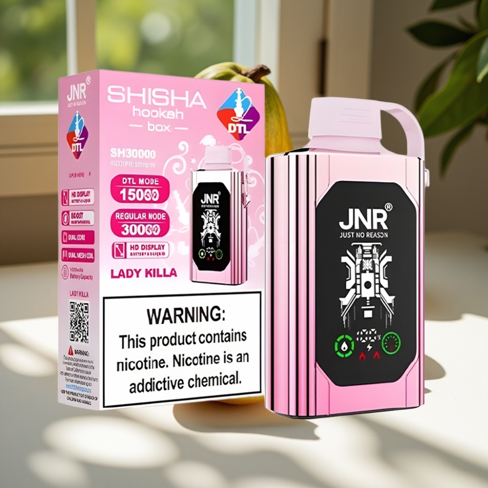 JNR Shisha Hookah Box 20500 Puffs HD Display Dual Mesh Disposable Vape