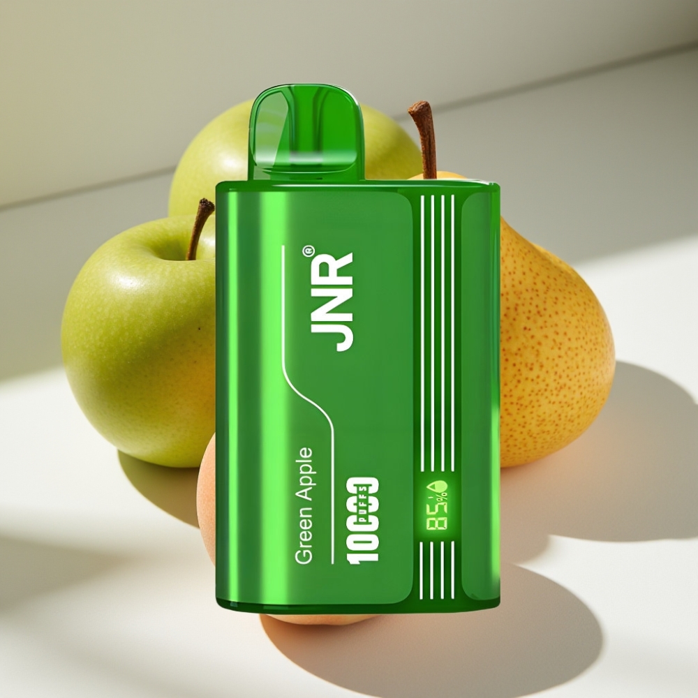 JNR Tank 10000 Puffs Adjustable Airflow Digital Display Disposable Vape Green Apple Peach Pear