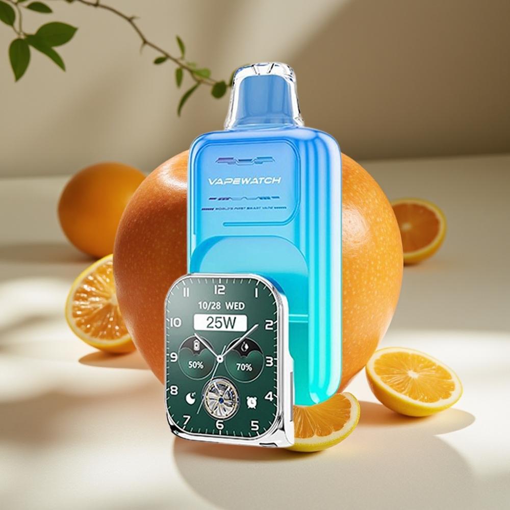 JNR VapeWatch 30000 Puffs Disposable Vape Sour Apple Ice – 1000mAh Battery, 19mL E-liquid, Dual Mesh Coil