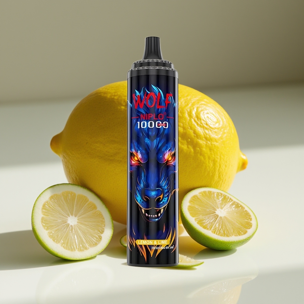 JNR Wolf Niplo 10000 Puffs 20ml Mesh 1.0 Ohm Disposable Vape Lemon & Lime