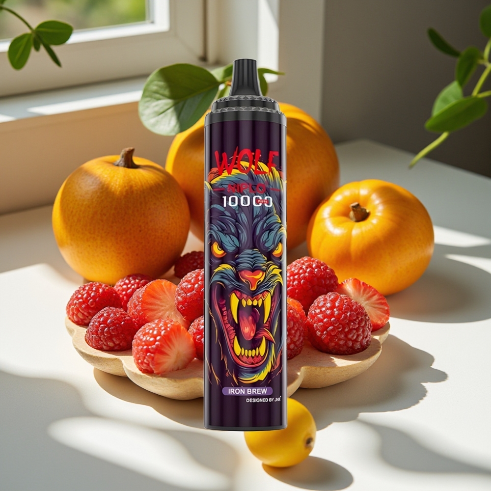 JNR Wolf Niplo 10000 Puffs Mesh 1.0 Ohm 20ml Disposable Vape Iron Brew