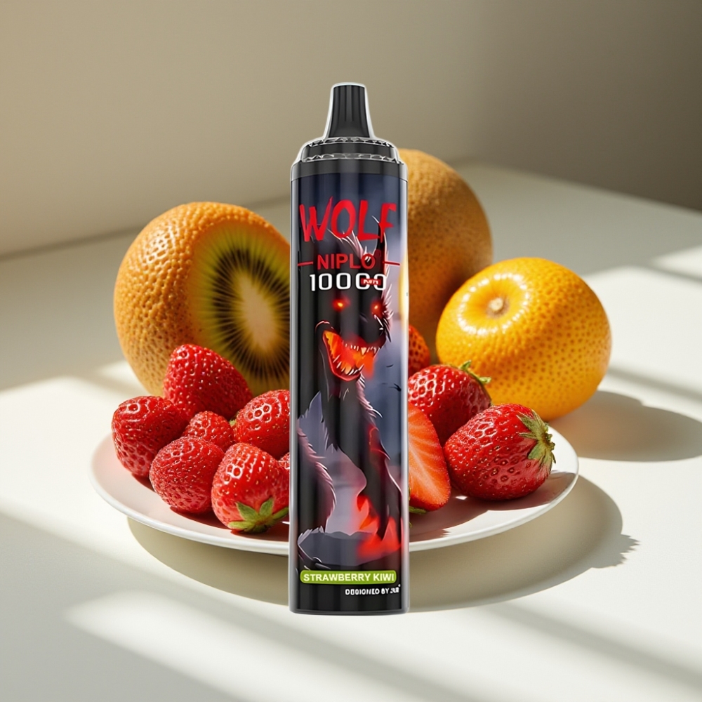 JNR Wolf Niplo 10000 Puffs Strawberry Kiwi 20ml 5% Mesh
