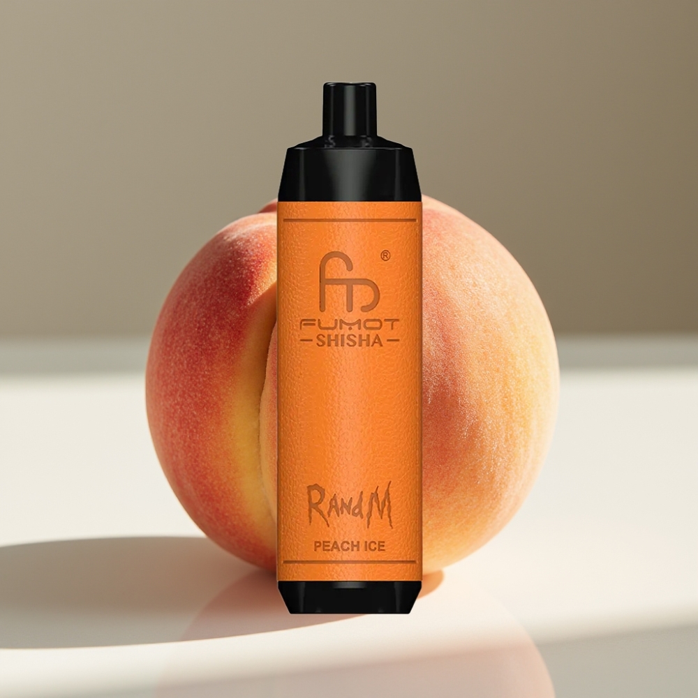 RandM Fumot Shisha 10000 Puffs 18ml Peach Ice Disposable Vape
