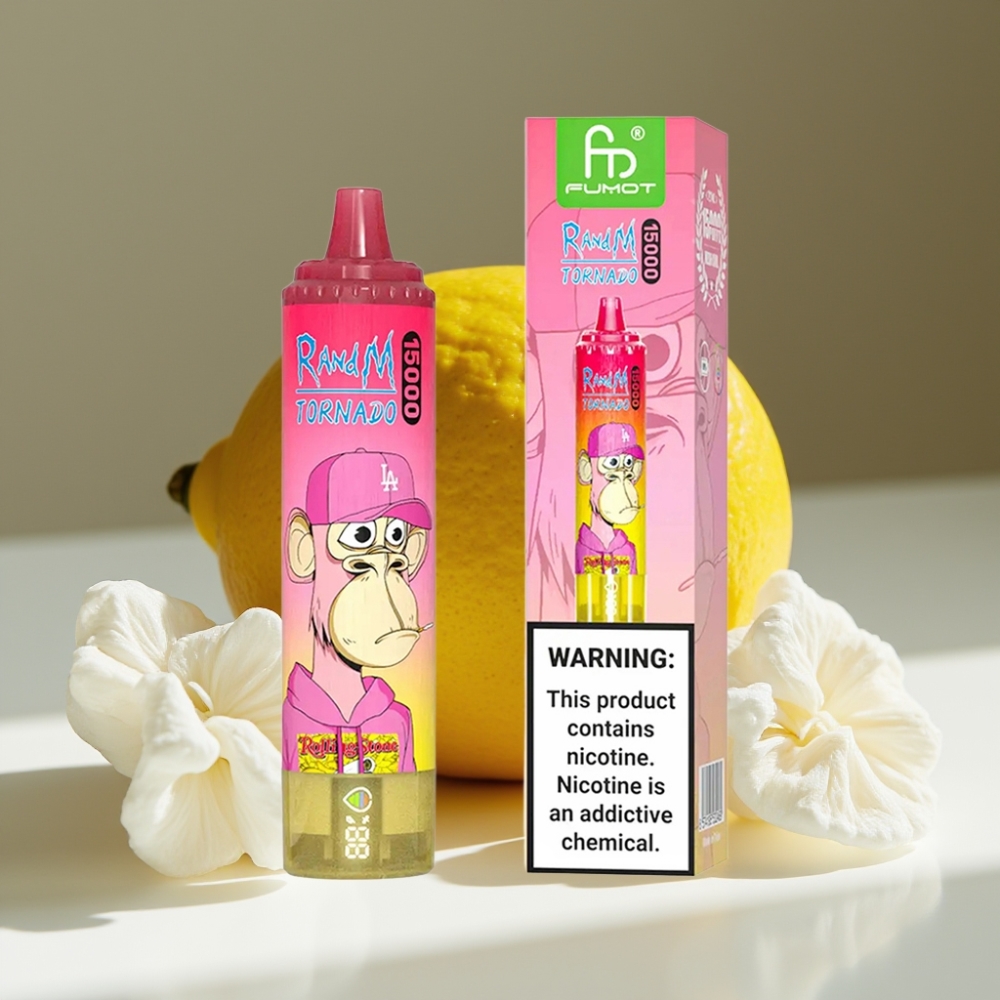 RandM Fumot Tornado 15000 Puffs 25ml Mesh Coil Disposable Vape Lemon