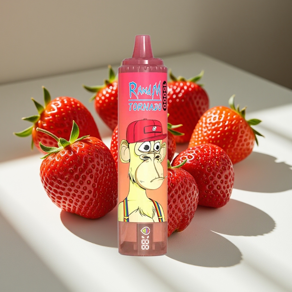 RandM Fumot Tornado 15000 Puffs 25ml Mesh Coil Disposable Vape Strawberry Red Bull