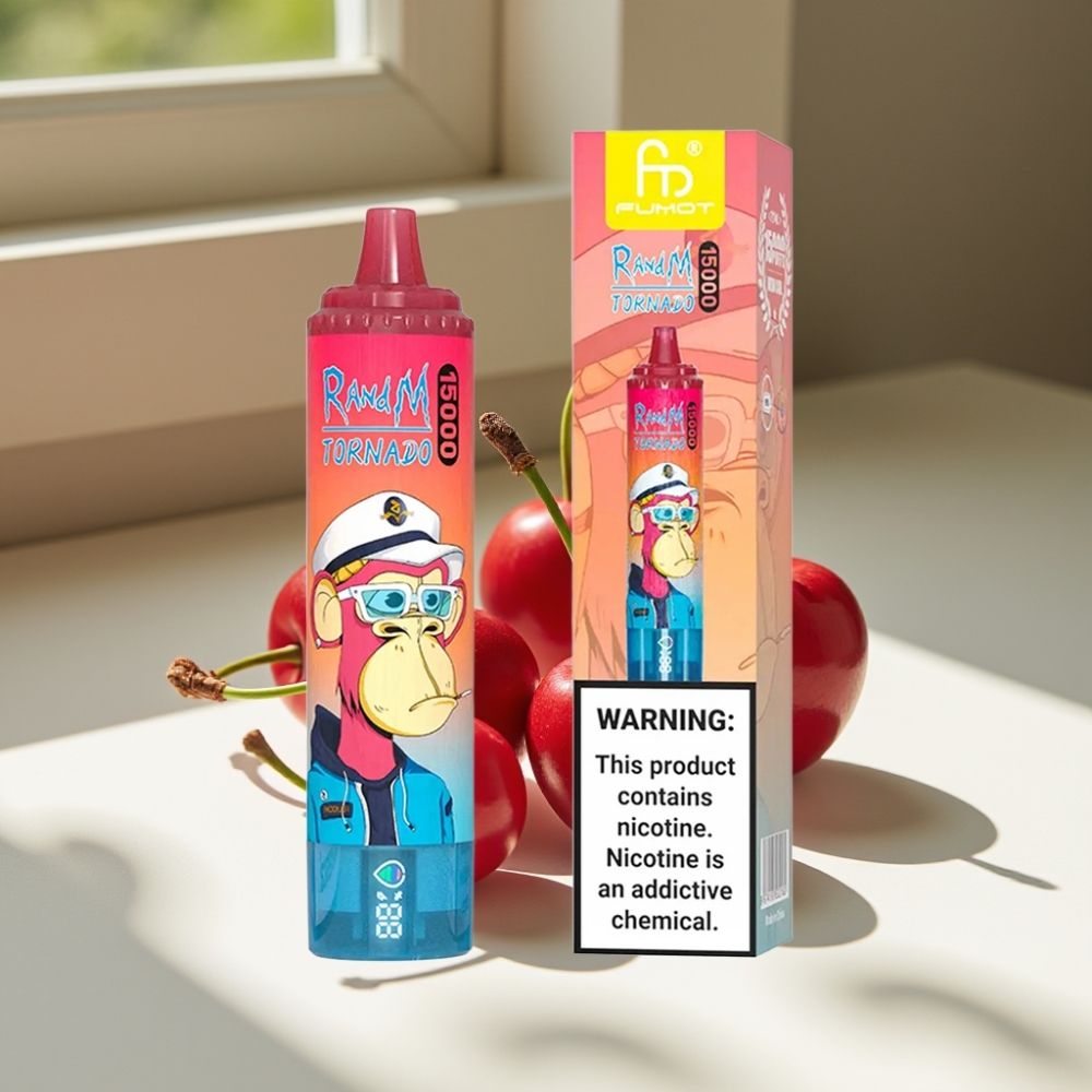 RandM Fumot Tornado 15000 Puffs 25ml Mesh Disposable Vape Cherry