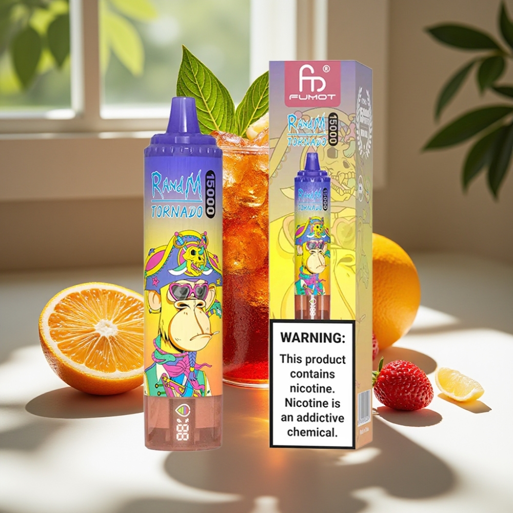 RandM Fumot Tornado 15000 Puffs 25ml Mesh Disposable Vape Cola Ice
