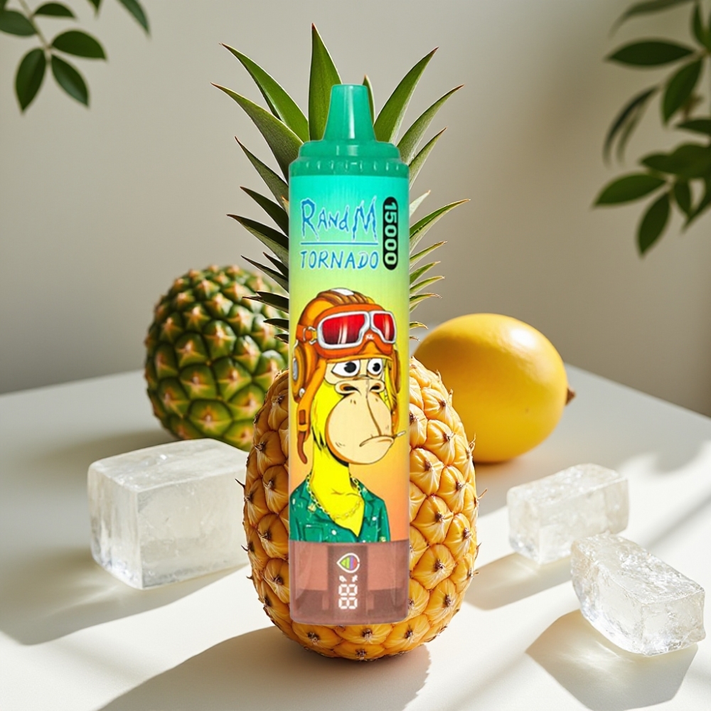 RandM Fumot Tornado 15000 Puffs 25ml Mesh Disposable Vape Pineapple Ice