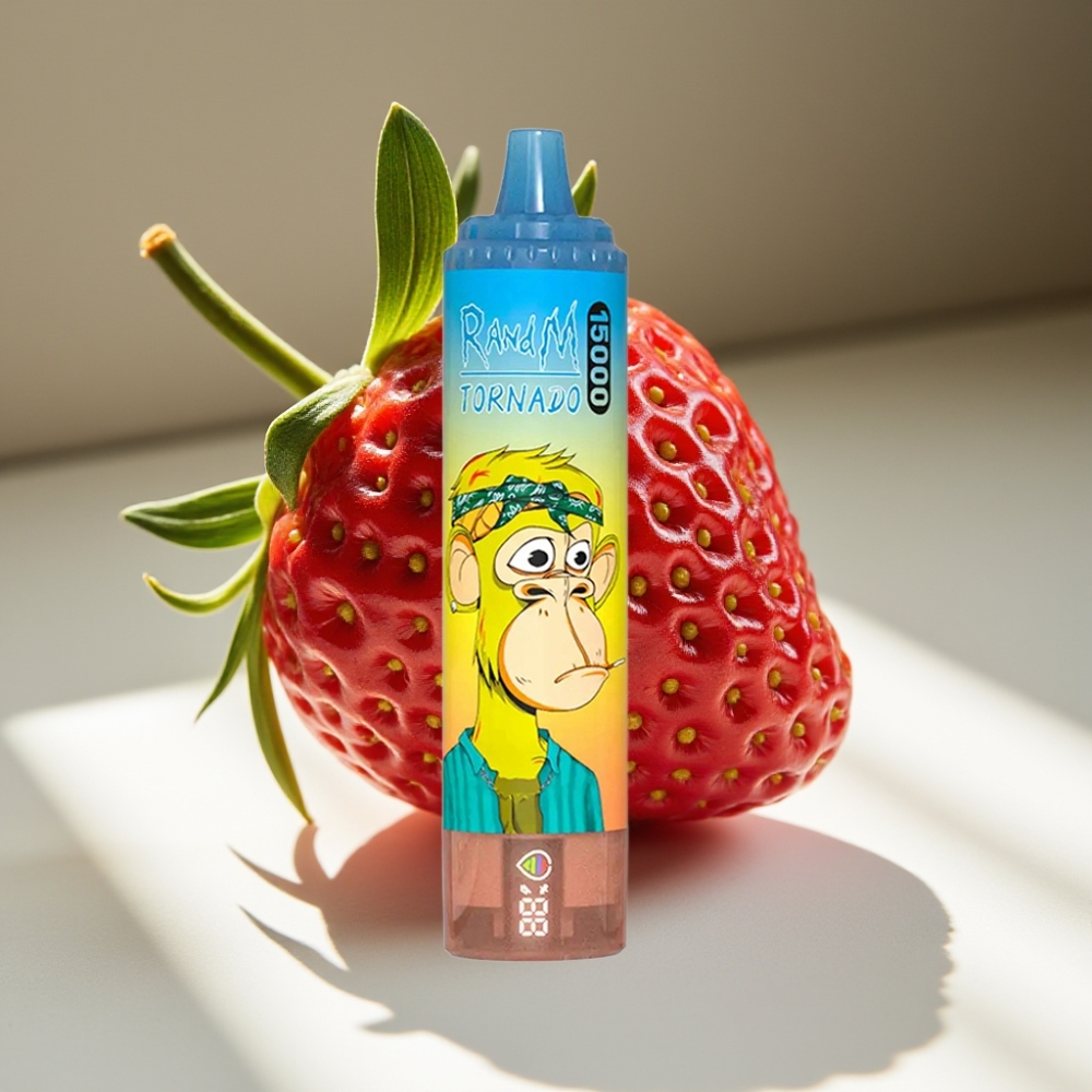 RandM Fumot Tornado 15000 Puffs Disposable Vape with 25ml Liquid & Mesh Coil - Strawberry