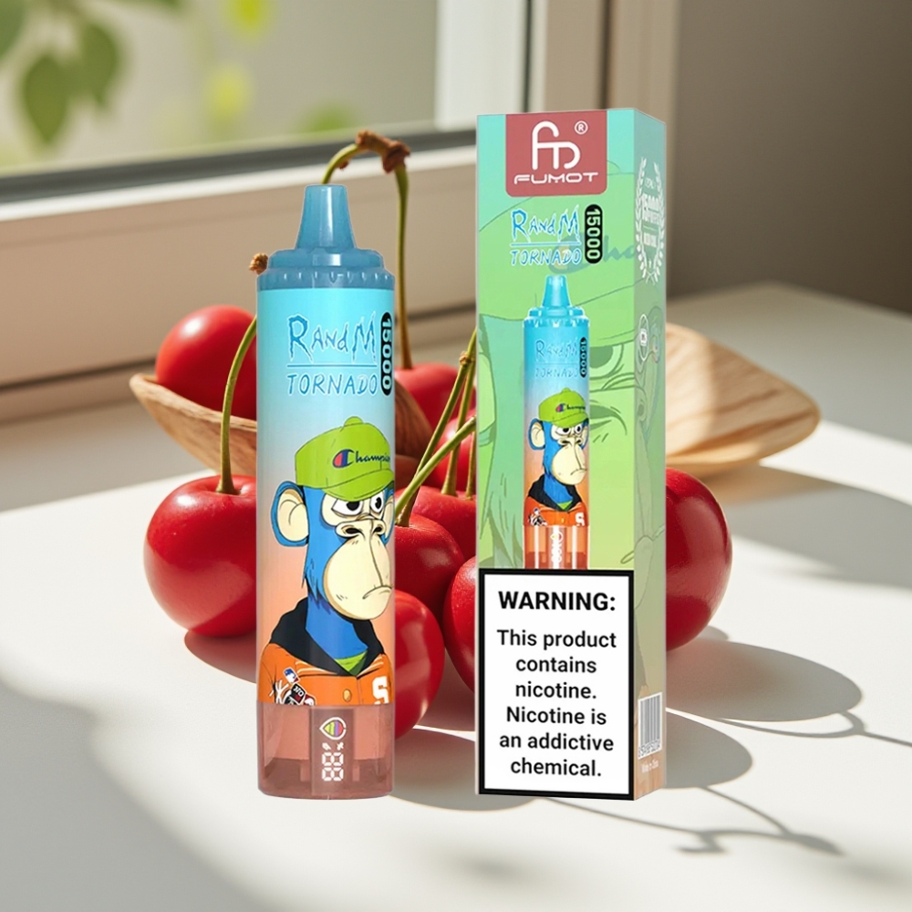RandM Fumot Tornado 15000 Puffs Mesh LCD Disposable Vape Cherry Cola