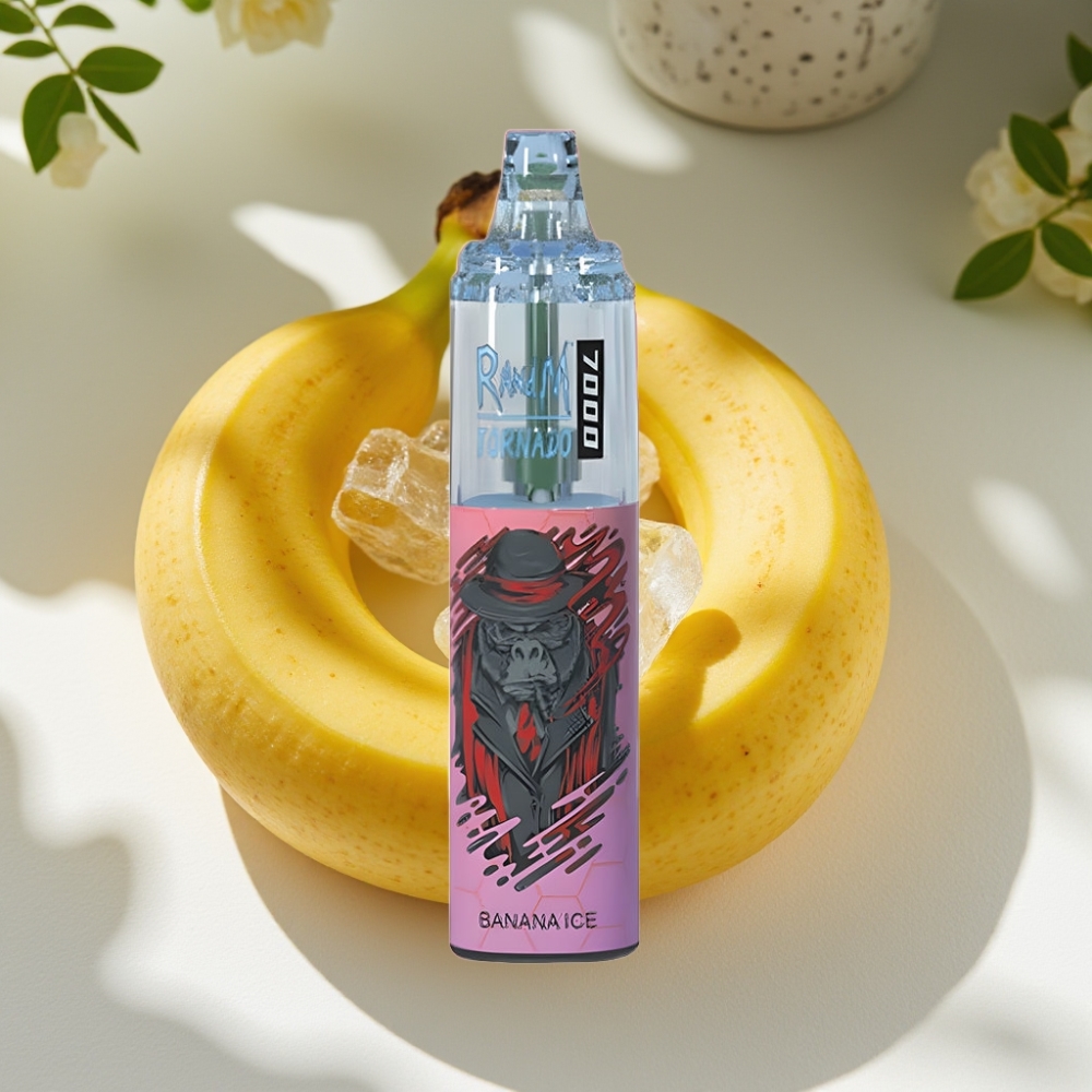 RandM Fumot Tornado 7000 Puffs Mesh Coil Disposable Vape Banana Ice